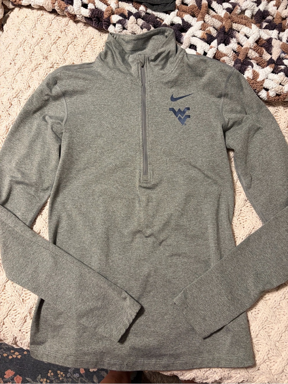 Nike Grey Dri-FIT West Virginia Mountaineers Quarter-Zip